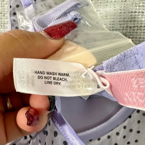 NWT victoria's secret purple polka dot chemise size 34C - Picture 6 of 10